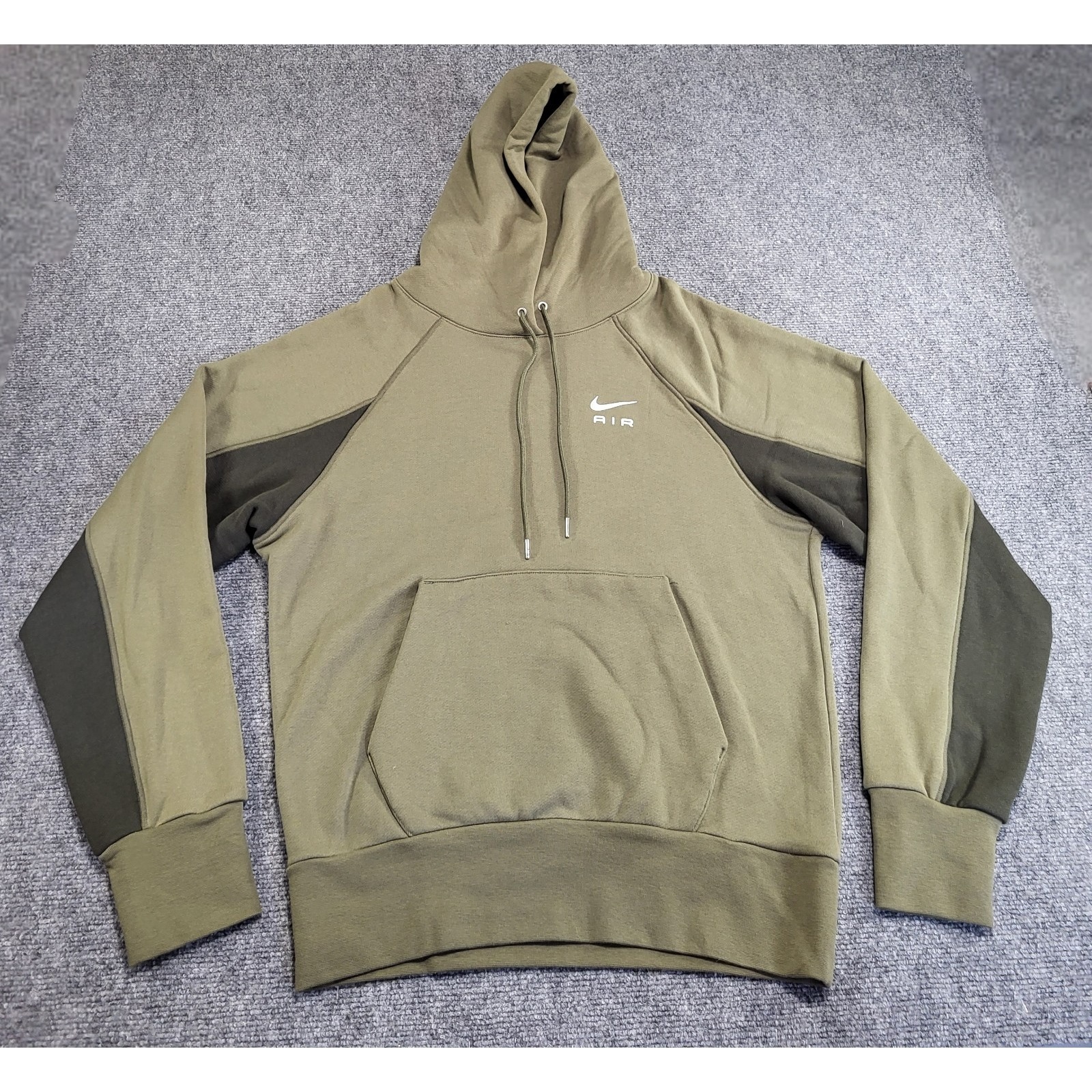Nike Air Men's French Terry Pullover Hoodie Size Small Olive Green